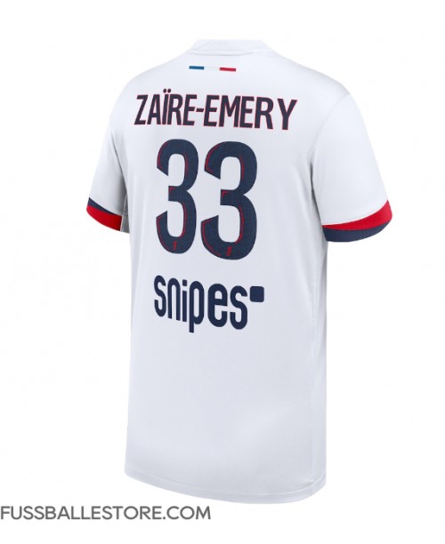 Günstige Paris Saint-Germain Warren Zaire-Emery #33 Auswärtstrikot 2025-26 Kurzarm Günstige Paris Saint-Germain Warren Zaire-Emery #33 Auswärtstrikot 2025-26 Kurzarm